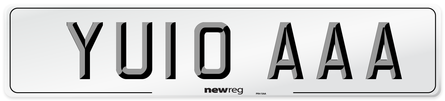 YU10 AAA Number Plate from New Reg